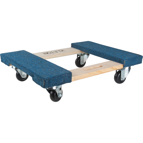 Socle roulant en bois dur &agrave; bouts avec tapis, Cadre en Bois, 18" la x 24" lo, Capacit&eacute; 900 lb Solutions industrielles ALPHA