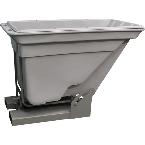 Self Dumping Hopper, Polyethylene, 1 cu.yd., Grey Solutions industrielles ALPHA