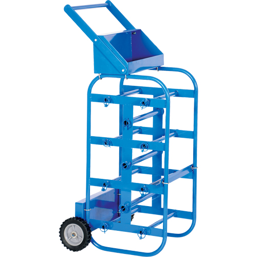 Chariot portatif pour mat&eacute;riaux bobin&eacute;s, Acier, 11 Montants, 19-1/2" la x 43-1/4" h x 17-1/2" p, Capacit&eacute; de 150 lb Solutions industrielles ALPHA