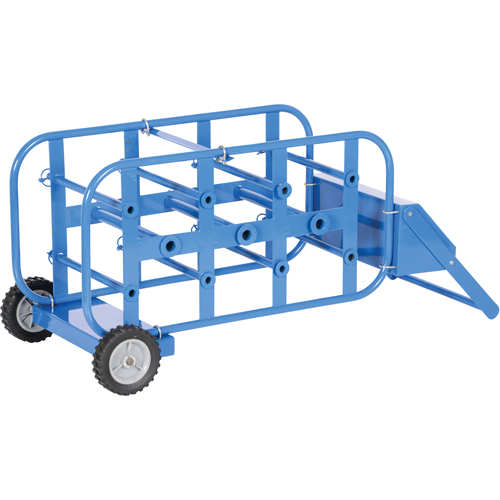 Chariot portatif pour mat&eacute;riaux bobin&eacute;s, Acier, 11 Montants, 19-1/2" la x 43-1/4" h x 17-1/2" p, Capacit&eacute; de 150 lb Solutions industrielles ALPHA