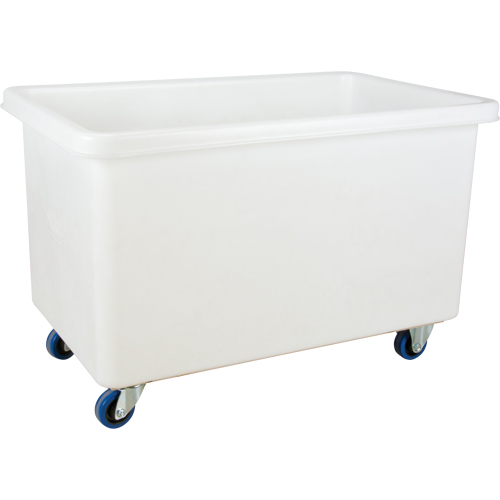 Chariot-caisse &agrave; parois droites, Poly&eacute;thyl&egrave;ne blanc, 46" lo x 28" la x 31" h, Volume 14 pi³, Capacit&eacute; 600 lb Solutions industrielles ALPHA