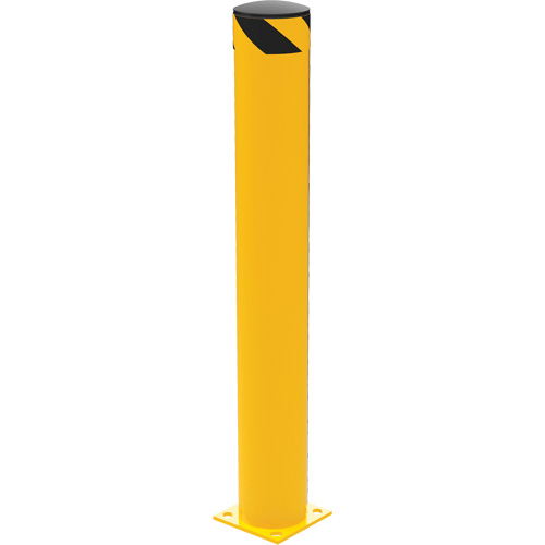 Safety Bollard, Steel, 48" H x 6.5" W, Yellow Solutions industrielles ALPHA