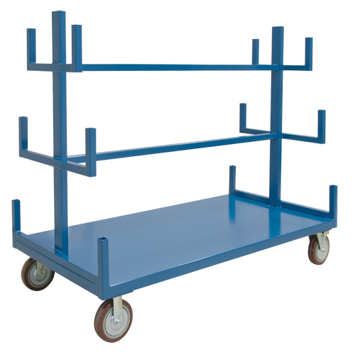 Support mobile pour tuyaux & barres, Acier, 72" la x 36" p x 60" h, Capacit&eacute; de 3000 lb Solutions industrielles ALPHA