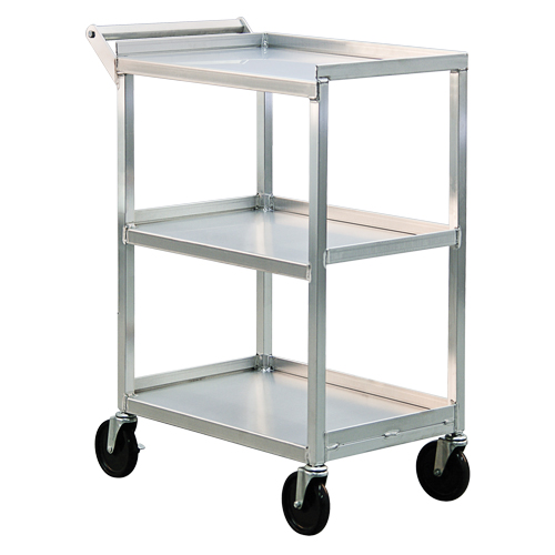 Utility Cart, 3 Tiers, 16-1/2" W x 39" H x 27-3/4" D, 350 lbs. Capacity Solutions industrielles ALPHA