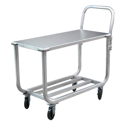 Chariot en aluminium &agrave; plateforme tubulaire, 700 lb Capacit&eacute;, Aluminium, 19" la x 42" ha x 46" p, Bordure vers le bas Solutions industrielles ALPHA