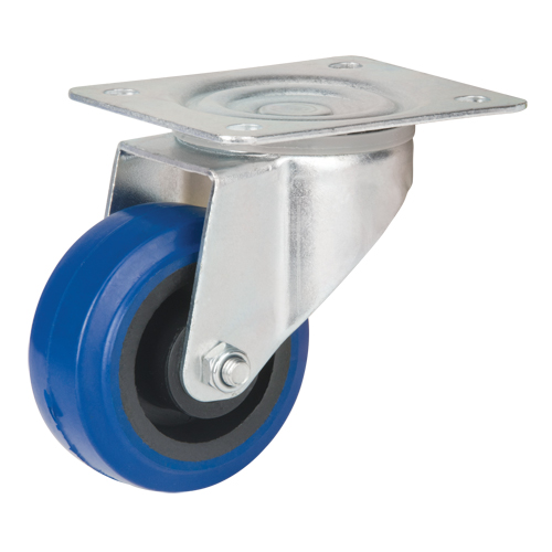Blue Caster, Swivel, 3" (76 mm), Rubber, 285 lbs. (129 kg.) Solutions industrielles ALPHA