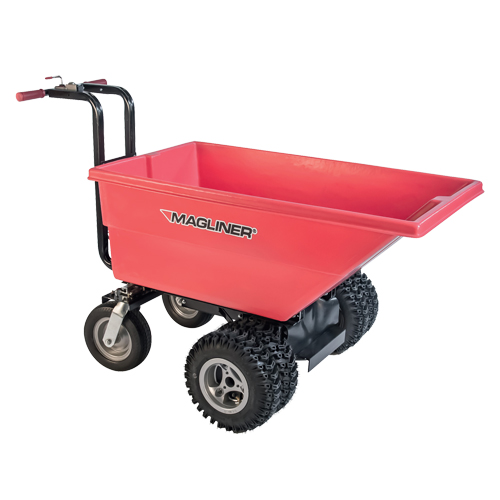 Chariot &agrave; bascule motoris&eacute;, Capacit&eacute; 6 cu.ft., 40" h x 33-1/2" la x 56" p Solutions industrielles ALPHA