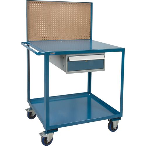 Mobile Service Cart, 2 Tiers, 24" W x 57" H x 40" D, 1200 lbs. Capacity Solutions industrielles ALPHA