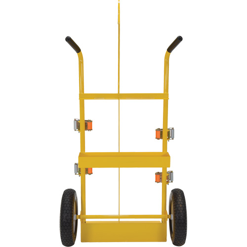 Chariot pour chalumeau et bouteille &agrave; gaz, Roues Rempli de mousse, Base de 23-13/16" la x 22-13/16" lo, 500 lb Solutions industrielles ALPHA