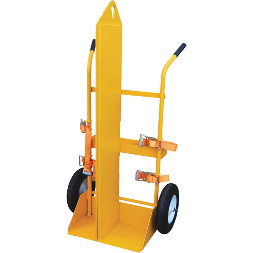 Chariot pour chalumeau et bouteille &agrave; gaz, Roues Rempli de mousse, Base de 23-1/8" la x 22-13/16" lo, 500 lb Solutions industrielles ALPHA