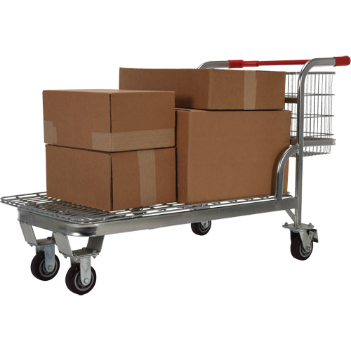 Nestable Wire Cart, Steel, 28-3/4" x 37-1/16" x 59-5/8", 275 lbs. Capacity Solutions industrielles ALPHA