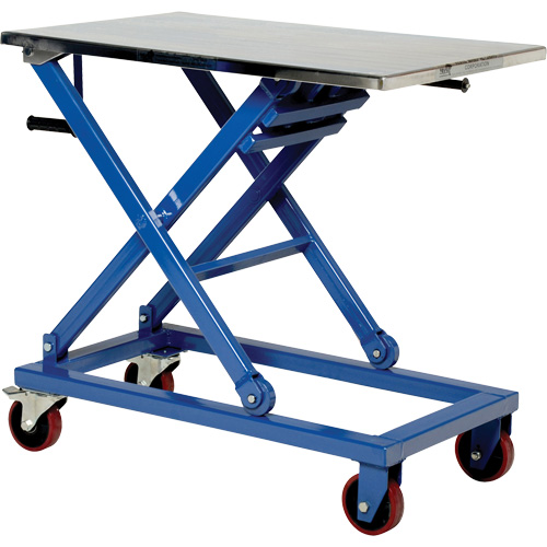 Table &eacute;l&eacute;vatrice manuelle &agrave; ciseaux, 37" lo x 23-1/2" la, Acier, Capacit&eacute; 660 lb Solutions industrielles ALPHA