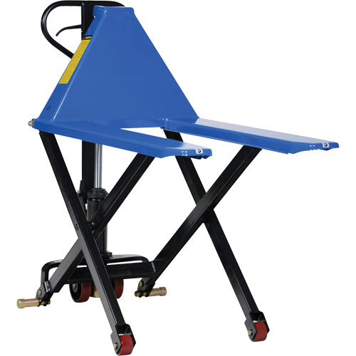 L&egrave;ve-palette hydraulique et manuel &agrave; ciseaux, 47" lo x 27" la, Acier, Capacit&eacute; de 2200 lb Solutions industrielles ALPHA