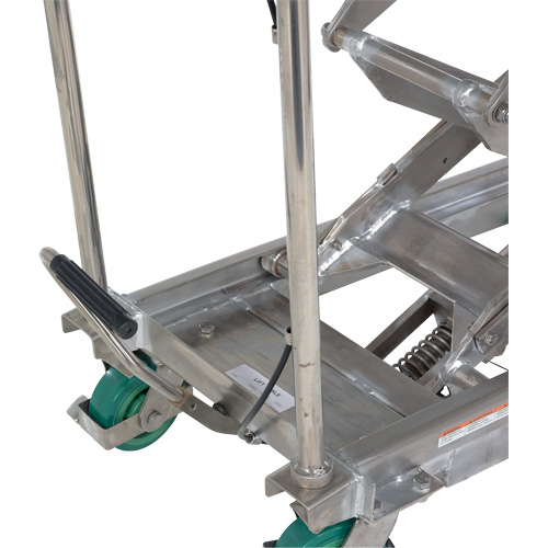 Manual Hydraulic Scissor Lift Table, 36-1/4" L x 19-3/8" W, Stainless Steel, 600 lbs. Capacity Solutions industrielles ALPHA