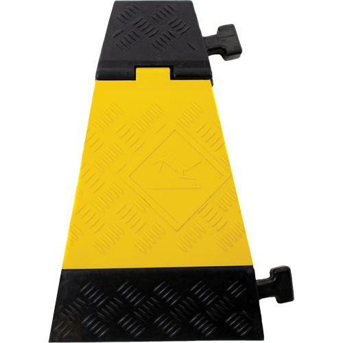 Protecteur de c&acirc;ble tourne-&agrave;-gauche robuste Powerhouse, 3 canaux, 12" lo x 19,75" la x 3" h Solutions industrielles ALPHA