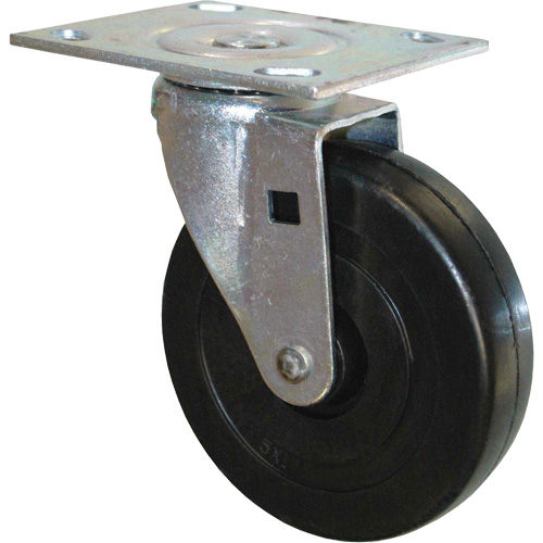 Roulette pivotante en caoutchouc pour chariot &agrave; plateforme Solutions industrielles ALPHA