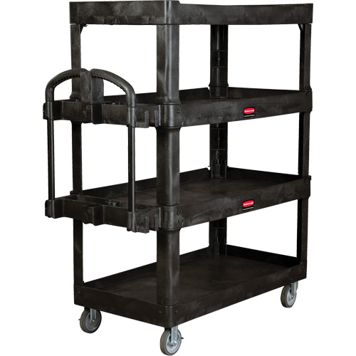 Chariot utilitaire robuste et ergonomique, 4 tiers, 24-1/4" x 62-2/5" x 54-1/10", Capacit&eacute; 700 lb Solutions industrielles ALPHA