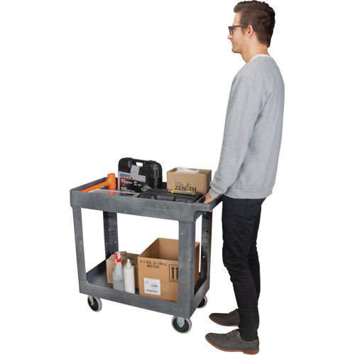 Utility Service Cart, 2 Tiers, 16-1/2" x 32-1/2" x 34-1/2", 550 lbs. Capacity Solutions industrielles ALPHA