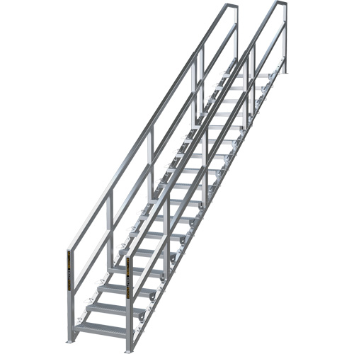 SmartStairs 17-21 Steps Modular Construction Stair System, 157-1/2" H Solutions industrielles ALPHA
