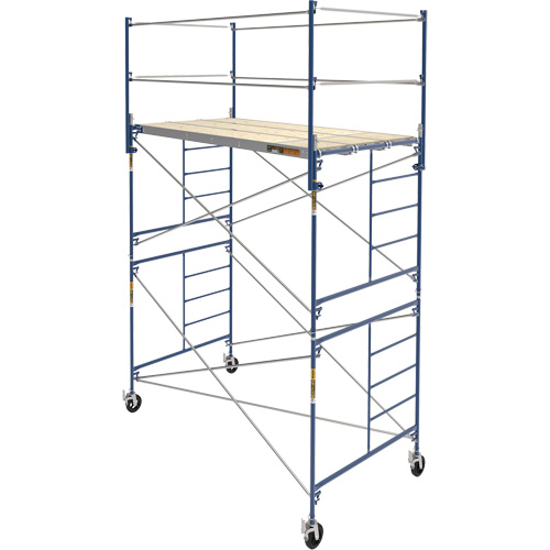 Tour d'&eacute;chafaudage compl&egrave;te avec roulettes, 66-2/10" p x 177-1/2" h Solutions industrielles ALPHA