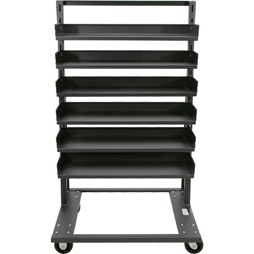 Single-Sided Heavy Duty A-Frame Cart with 6 Trays, 38" x 25" x 63", 2500 lbs. Capacity Solutions industrielles ALPHA