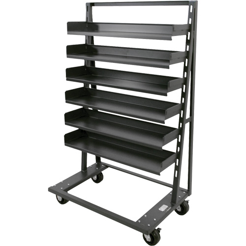 Single-Sided Heavy Duty A-Frame Cart with 6 Trays, 38" x 25" x 63", 2500 lbs. Capacity Solutions industrielles ALPHA