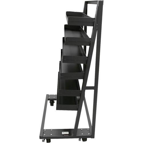 Chariot &agrave; cadre en A robuste &agrave; un c&ocirc;t&eacute; avec 6 plateaux &agrave; rebords, 38" x 25" x 63", Capacit&eacute; 2500 lb Solutions industrielles ALPHA