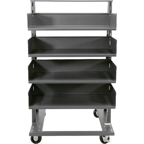 Single-Sided Heavy Duty A-Frame Cart with 4 Large Trays, 38" x 25" x 63", 2500 lbs. Capacity Solutions industrielles ALPHA