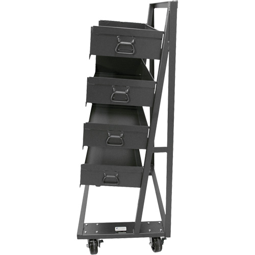 Single-Sided Heavy Duty A-Frame Cart with 4 Large Trays, 38" x 25" x 63", 2500 lbs. Capacity Solutions industrielles ALPHA