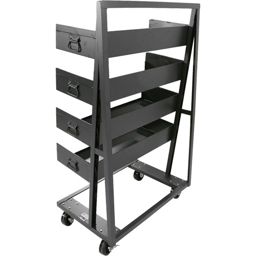 Single-Sided Heavy Duty A-Frame Cart with 4 Large Trays, 38" x 25" x 63", 2500 lbs. Capacity Solutions industrielles ALPHA