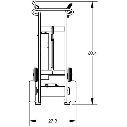 Powered Drum Hand Truck with Pneumatic Wheels Solutions industrielles ALPHA