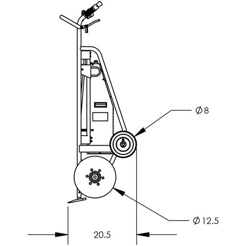 Powered Drum Hand Truck with Pneumatic Wheels Solutions industrielles ALPHA