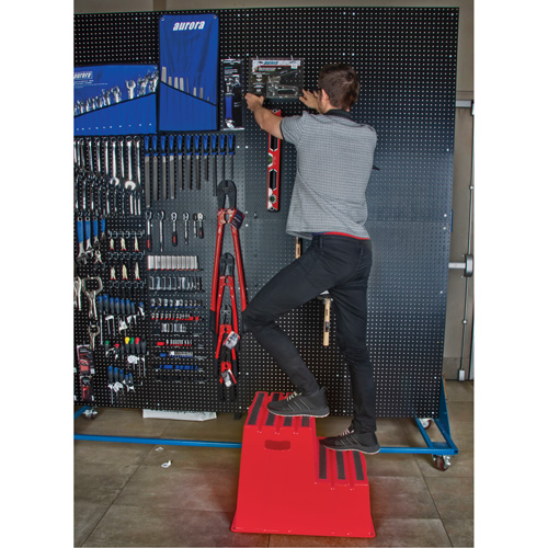 Escabeau industriel, 2 marches, 26" x 22-7/16" x Hauteur 19-11/16" Solutions industrielles ALPHA