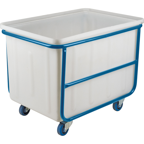 Chariot-caisse &agrave; parois droites, Poly&eacute;thyl&egrave;ne blanc, 46" lo x 28" la x 31" h, Volume 14 pi³, Capacit&eacute; 1000 lb Solutions industrielles ALPHA