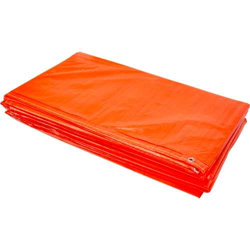 B&acirc;ches isol&eacute;es, Poly&eacute;thyl&egrave;ne, Orange, 20' x 12' x 8 mils Solutions industrielles ALPHA