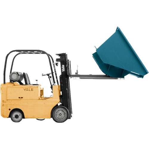 Self-Dumping Hopper, Steel, 3/4 cu.yd., Blue Solutions industrielles ALPHA