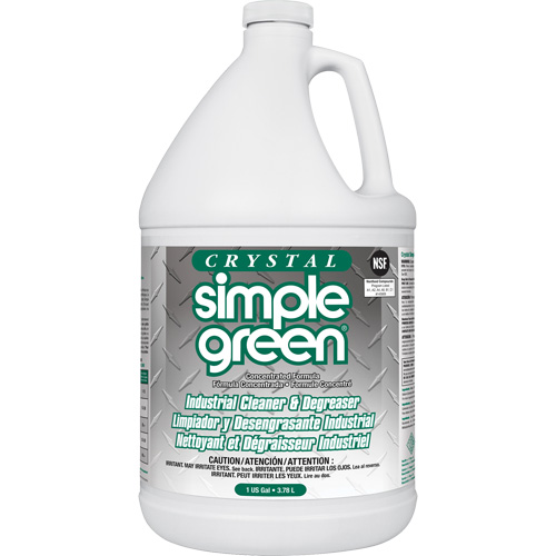 Crystal Simple Green&reg; Industrial Cleaner & Degreaser, 1 gal., Jug Solutions industrielles ALPHA