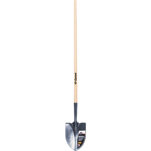 Pro Round Point Shovel, Tempered Steel Blade, Wood, Straight Handle Solutions industrielles ALPHA
