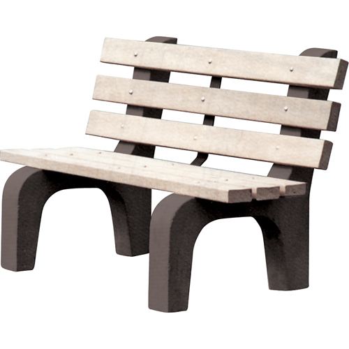 Park Benches, Recycled Plastic, 72" L x 25" W x 31" H, Grey Solutions industrielles ALPHA
