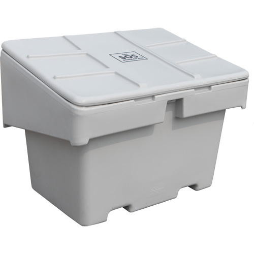Contenants pour sel & sable SOS, Avec Moraillon, 42" x 29" x 30", 11 pi³, Gris Solutions industrielles ALPHA