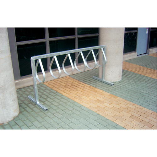 Style Bicycle Rack, Galvanized Steel, 12 Bike Capacity Solutions industrielles ALPHA