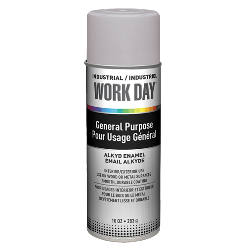 Peinture industrielle Work Day, Gris, Tr&egrave;s mat, 10 oz, Canette a&eacute;rosol Solutions industrielles ALPHA
