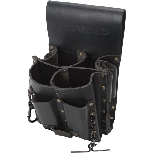 Tool Belt Pouch, Multiple Tool Holder, Leather, 8 Pockets Solutions industrielles ALPHA