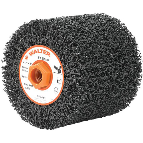 FX Reversible Drum, 4-1/2" Dia., 4" W, 5/8"-11 Arbor, Coarse Grit Solutions industrielles ALPHA