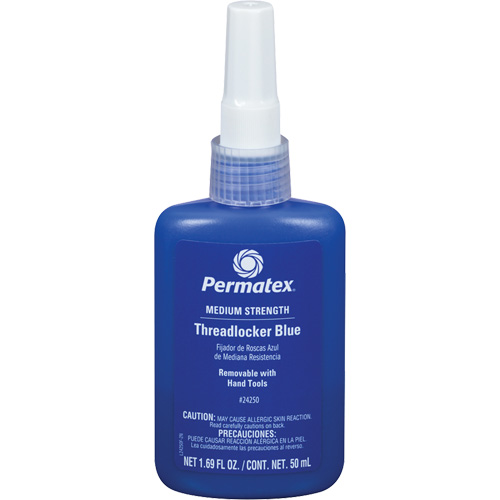 Removable Strength Threadlocker, Blue, Medium, 50 ml, Bottle Solutions industrielles ALPHA