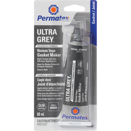 Ultra Grey&reg; Gasket Maker, Tube, 80 ml, -54°C - 260°C/-65°F - 500°F Solutions industrielles ALPHA