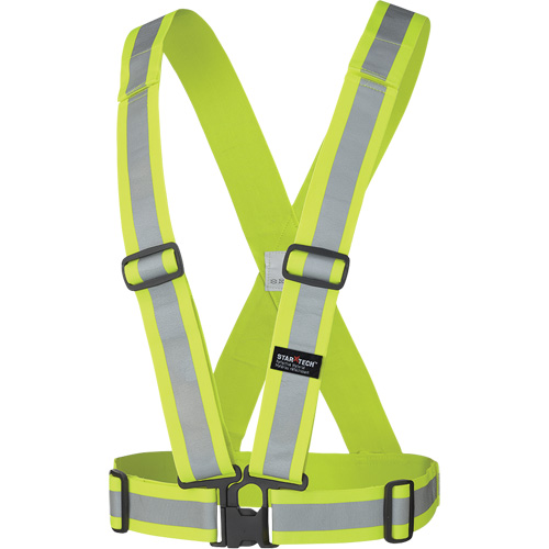 5592 Elastic Safety Harness, High Visibility Lime-Yellow, Silver Reflective Colour, One Size Solutions industrielles ALPHA
