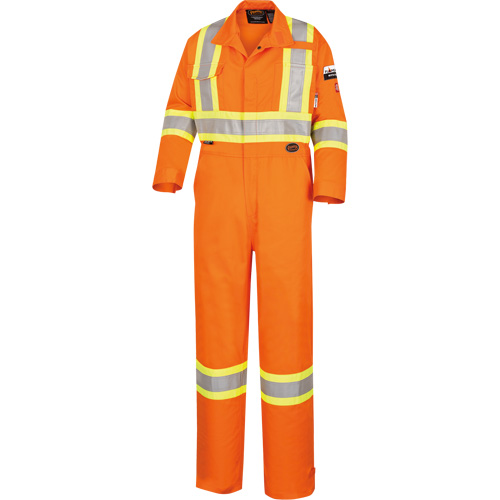 5555 High Visibility FR Rated & Arc Rated Safety Coveralls, Size 36, High Visibility Orange, 11 cal/cm² Solutions industrielles ALPHA