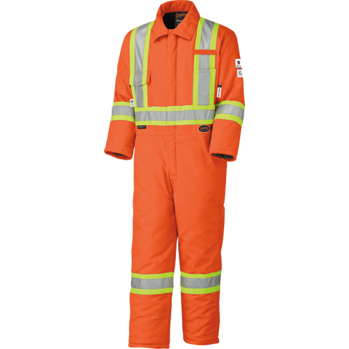 5532A Combinaison de s&eacute;curit&eacute; &agrave; haute visibilit&eacute; ignifuge et anti-arcs &eacute;lectriques, Taille 2T-Grand, Orange haute visibilit&eacute;, 58 cal/cm² Solutions industrielles ALPHA