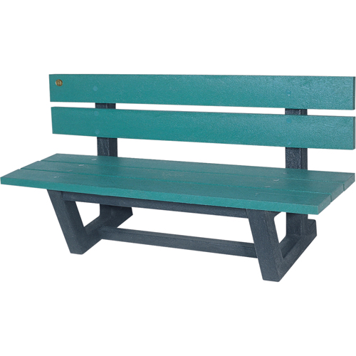 Bancs de parc d'ext&eacute;rieur, Plastique recycl&eacute;, 60" lo x 22-13/16" la x 29-13/16" h, Vert Solutions industrielles ALPHA
